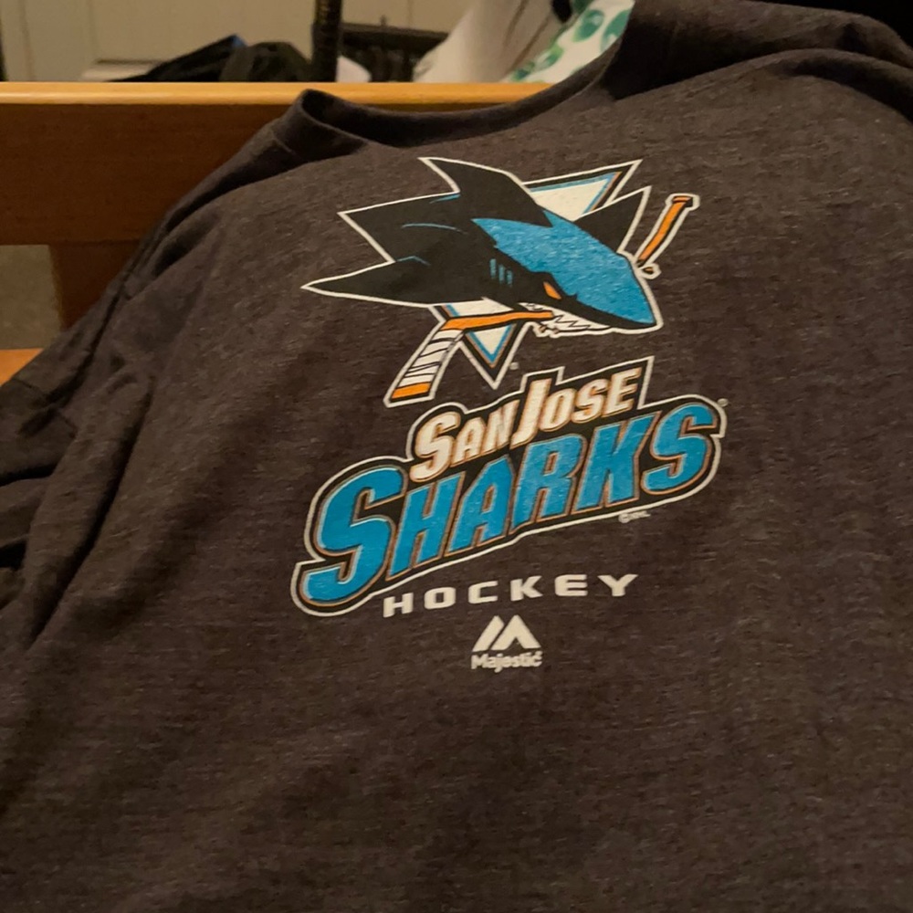Gray San Jose Sharks shirt